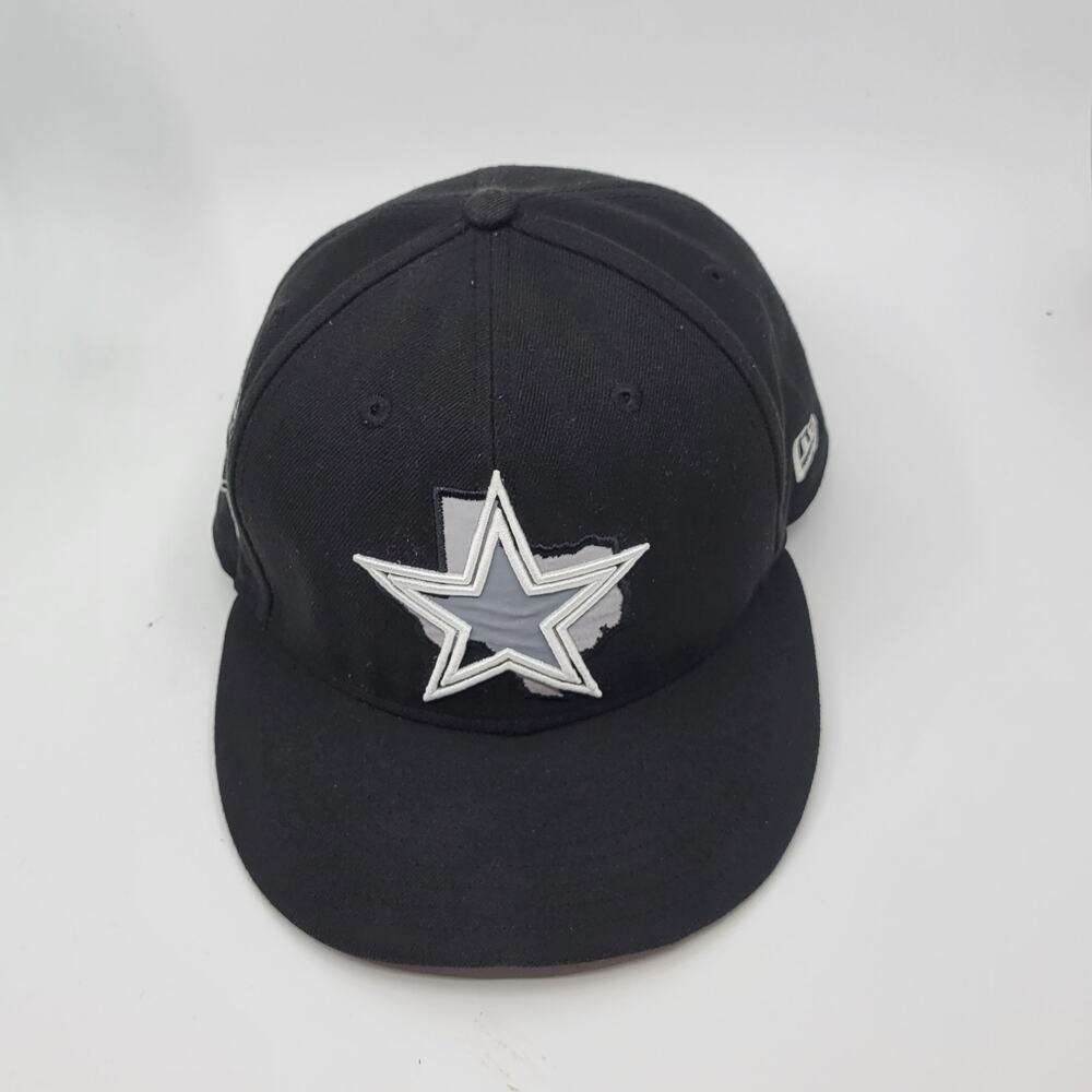 New Era NFL Dallas Cowboys Double Star 59Fifty Fitted Cap Hat Size 7 1/8 57cm